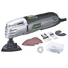 Genesis GMT15A 1.5 Amp Multi-Purpose Oscillating Tool and 19-Piece Universal Hook-And-Loop Accessory Set with Storage Box