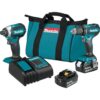 Makita XT281S 18V LXT Lithium-ion Brushless Cordless 2-Piece Combo Kit 3.0Ah Driver-Drill/ Impact Driver
