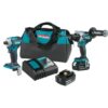 Makita XT288T 18V LXT Lithium-Ion Brushless Cordless Combo Kit 5.0 Ah (2-Piece)