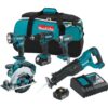 Makita XT505 18V LXT Lithium-Ion Cordless Combo Kit (5-Tool) with (2) 3.0 Ah Batteries, Rapid Charger and Tool Bag