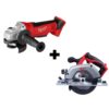 Milwaukee 2680-20-2630-20 M18 4-1/2 in. Cordless Cut-Off/Grinder With M18 6-1/2 in. Cordless Circular Saw