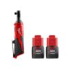 Milwaukee 2457-20-48-11-2411 M12 12V Lithium-Ion Cordless 3/8 in. Ratchet with 1.5 Ah Battery Pack (2-Pack)