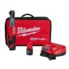 Milwaukee 2557-22 M12 FUEL 12V Lithium-Ion Brushless Cordless 3/8 in. Ratchet Kit with (2) 2.0Ah Batteries, Charger & Tool Bag