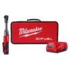 Milwaukee 2560-21 M12 FUEL 12V Lithium-Ion Brushless Cordless 3/8 in. Extended Reach Ratchet Kit with One 2.0 Ah Batteries