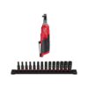 Milwaukee 2566-20-49-66-7003 M12 FUEL 12V Lithium-Ion Brushless Cordless High Speed 1/4 in. Ratchet & 1/4 in. Drive Metric Impact Socket Set