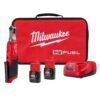 Milwaukee 2566-22 M12 FUEL 12V Lithium-Ion Brushless Cordless High Speed 1/4 in. Ratchet Kit w/(2) Batteries, Charger and Bag