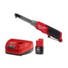 Milwaukee 2568-20-48-59-2420 M12 FUEL 12V Lithium-Ion Brushless Cordless 1/4 in. Extended Reach High Speed Ratchet with CP 2.0Ah Battery and Charger