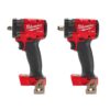 Milwaukee 2854-20-2855-20 M18 FUEL Gen-2 18V Lithium-Ion Brushless Cordless 3/8 in. & 1/2 in. Compact Impact Wrench with Friction Ring(2-Tool)