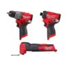 Milwaukee 2526-20-3404-20-3453-20 M12 FUEL 12V Lithium-Ion Cordless Oscillating Multi-Tool, M12 FUEL 1/2 in. Hammer Drill & M12 FUEL 1/4 in. Impact Driver