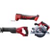 Milwaukee 2626-20-2621-20-2630-20 M18 18V Lithium-Ion Cordless Oscillating Multi-Tool with Reciprocating Saw and 6-1/2 in. Circular Saw