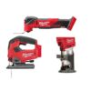 Milwaukee 2836-20-2723-20-2737-20 M18 FUEL 18V Lithium-Ion Cordless Brushless Oscillating Multi-Tool with FUEL Compact Router and Jigsaw (3-Tool)