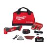 Milwaukee 2836-21-48-11-1865 M18 FUEL 18V Lithium-Ion Cordless Brushless Oscillating Multi-Tool Kit with Extra 6.0ah Battery