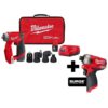 Milwaukee 2505-22-2551-20 M12 FUEL 12V Lithium-Ion Brushless Cordless 4-in-1 Installation 3/8in. Drill Driver & SURGE Impact Driver Combo Kit