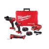 Milwaukee 3697-22-2626-20 M18 FUEL 18-V Lithium-Ion Brushless Cordless Hammer Drill and Impact Driver Combo Kit (2-Tool) with M18 Multi-Tool