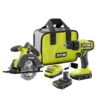 RYOBI PCL1201K2 ONE+ 18V Cordless 2-Tool Combo Kit with Drill/Driver, Circular Saw, (2) 1.5 Ah Batteries, and Charger