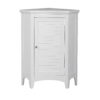 Teamson Home Glancy Wooden Corner Floor Cabinet with Shutter Door, White