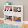 Monterey Stacked 4-Bin Storage Cubbie, White