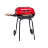Americana Swinger Charcoal Grill with Side Table - Red