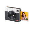 KODAK Mini Shot 3 Retro 4PASS 2-in-1 Instant Camera and Photo Printer (3x3 inches) + 8 Sheets, White