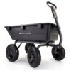 Gorilla Carts GOR6PS 1200-lb. Heavy-Duty Poly Dump Cart, 13" Tires