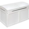 Badger Basket Kid's Hardwood Barrel Top Toy Chest 3.9 Cu ft. Capacity - White