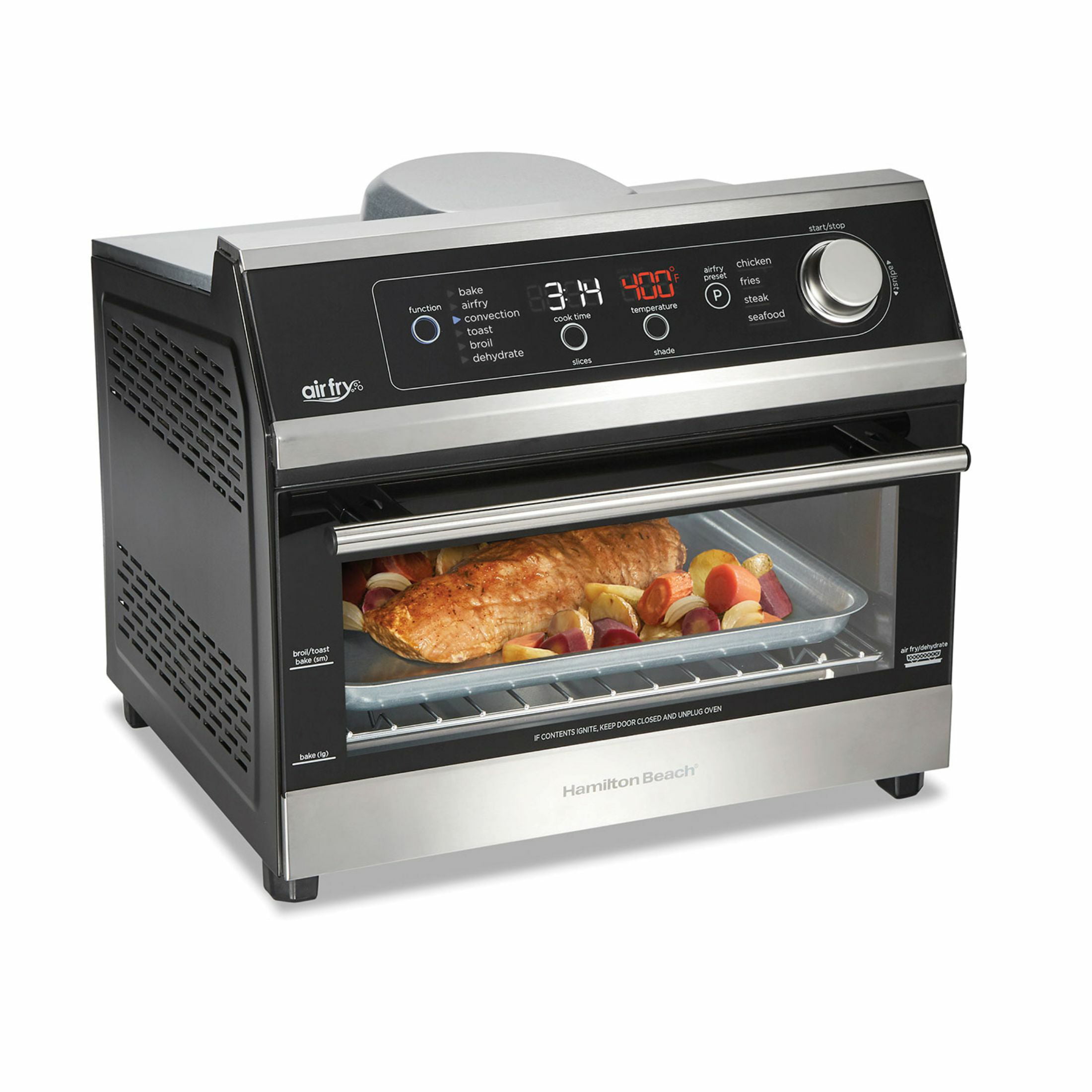 Hamilton Beach Digital Air Fryer Toaster Oven 6 Slice Capacity - Black,  Stainless Steel