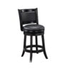 Boraam Augusta 24in. Swivel Wood Counter Stool, Black Finish