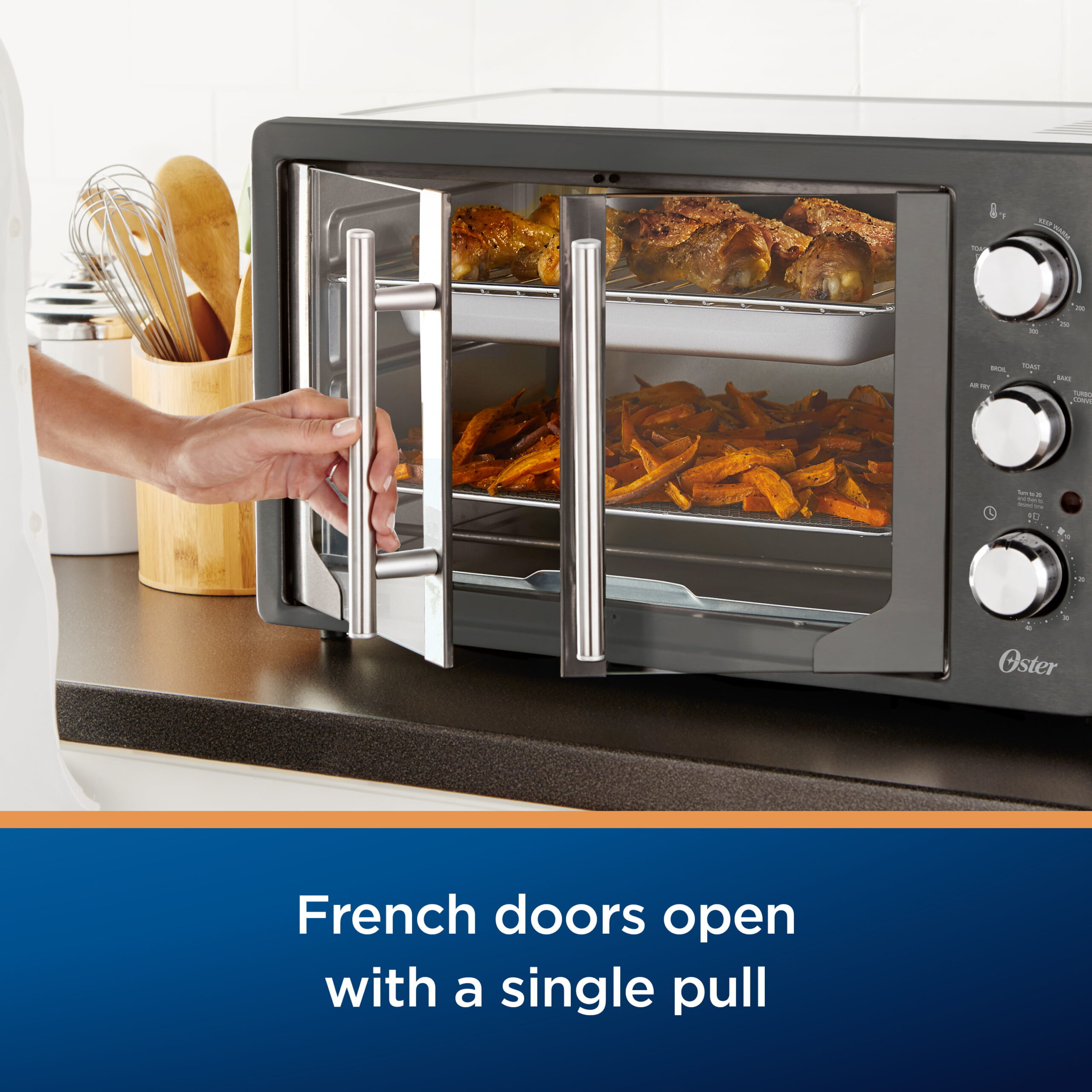 Double Door Oven with Rotisserie and Convection