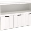 Homfa Kids Storage for Toy, Cube Storage Shelf with 3 Drawers for Kid's Room, Living Room, White