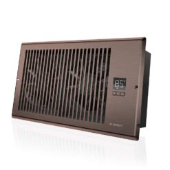 AC Infinity AIRTAP T6, Quiet Register Booster Fan with Thermostat Control. Heating Cooling AC Vent. Fits 6” x 12” Register Holes. Bronze