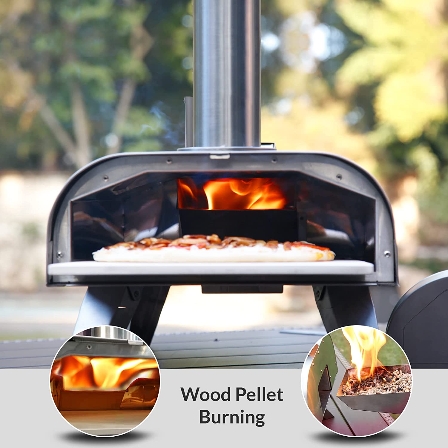 Outdoor Pizza Oven 12, Wood Fired Ovens, Stainless Steel Portable