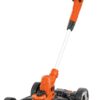 BLACK+DECKER 3-in-1 String Trimmer/Edger & Lawn Mower, 6.5-Amp, 12-Inch, Corded (MTE912) (Power cord not included), Black/Red