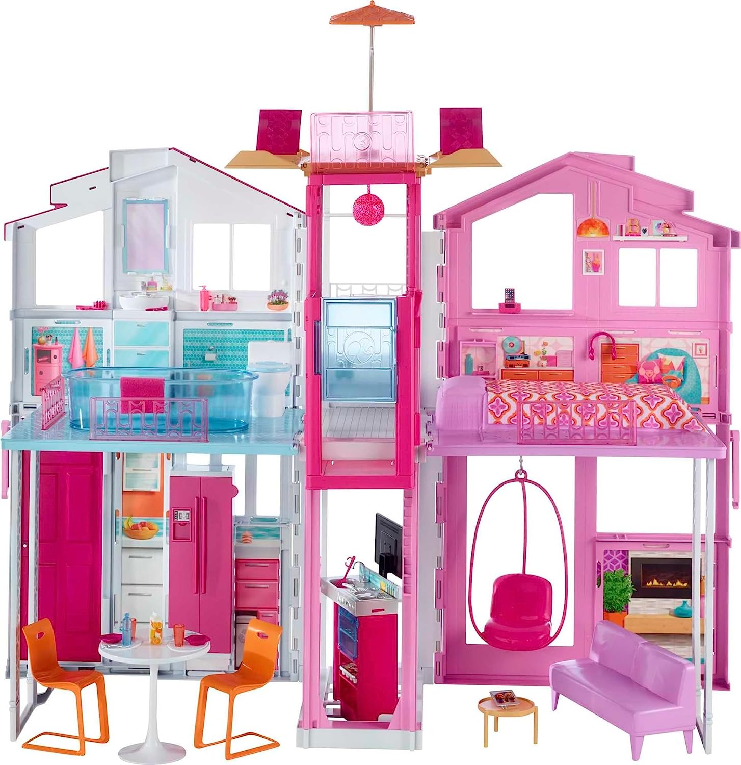 Barbie House 2 Floors Doll Transparente