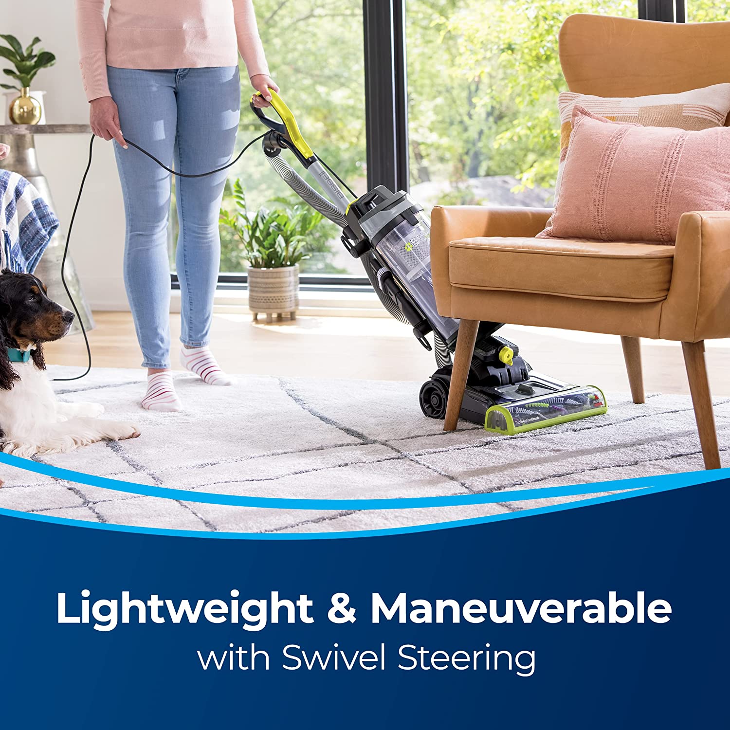 BISSELL 2252 CleanView Swivel Upright Bagless Vacuum with Swivel Steering,  Powerful Pet Hair Pick Up, Specialized Pet Tools, Large Capacity Dirt Tank