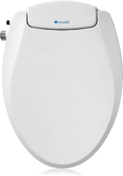 Brondell Bidet Toilet Seat Non-Electric Swash Ecoseat, Fits Elongated Toilets, White - Dual Nozzle System, Ambient Water Temperature - Bidet with Easy Installation, S101
