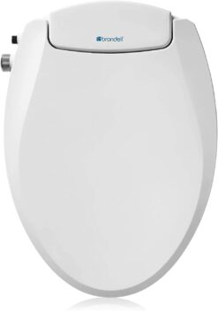 Brondell Bidet Toilet Seat Non-Electric Swash Seat, Fits Round Toilets, White – Dual Nozzle System, Ambient Water Temperature – Bidet with Easy Installation, S101