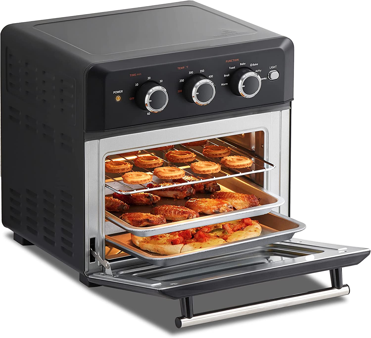 howcoolmall 9-In-1 Digital Air Fry Oven Air Fry, Air Roast, Air Broil,  Bake, Bagel, Toast, Dehydrate, Keep Warm, And Reheat