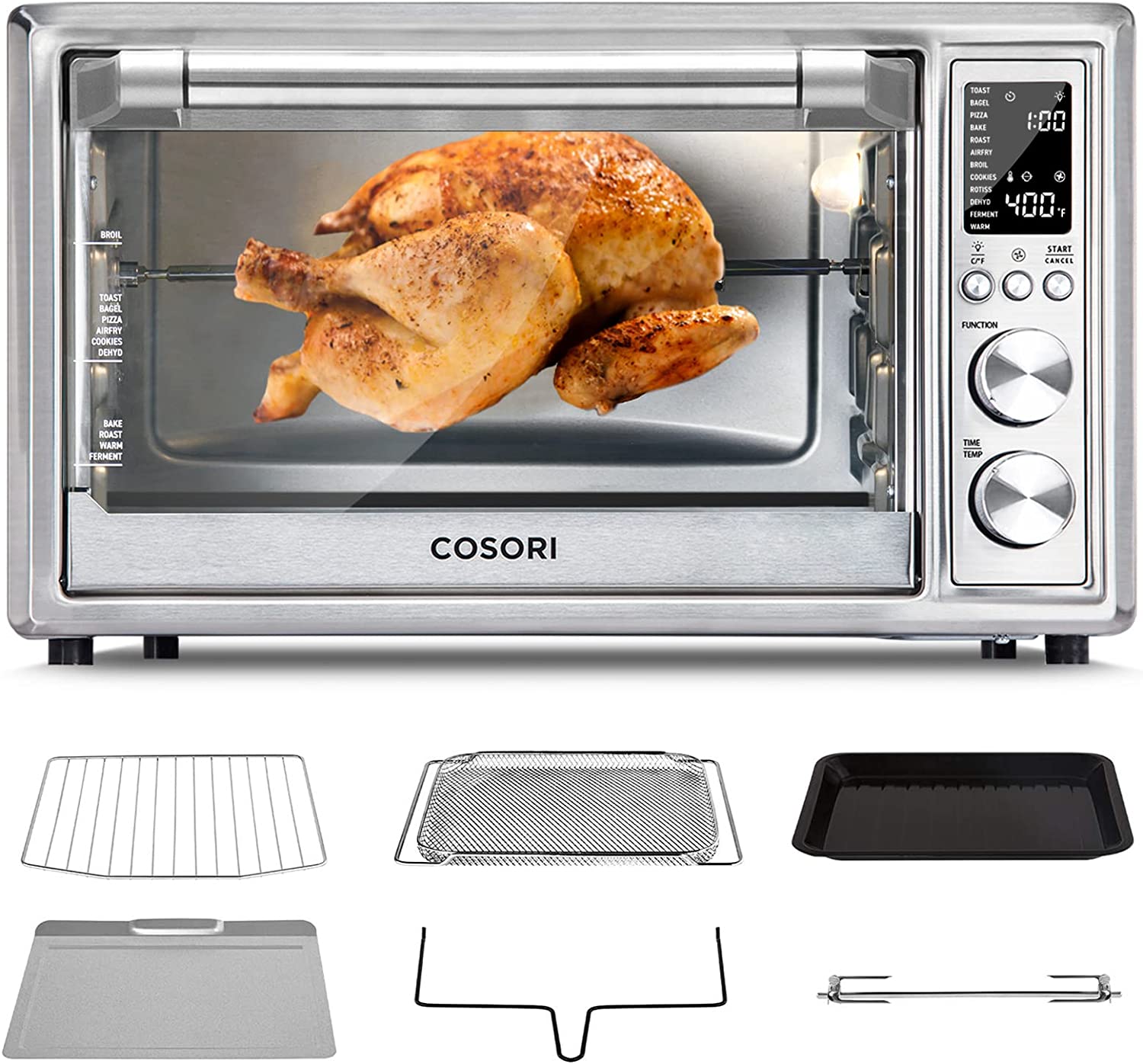 https://bigbigmart.com/wp-content/uploads/2023/06/COSORI-Air-Fryer-Toaster-Oven-12-in-1-Convection-Oven-Countertop-with-Rotisserie-Stainless-Steel-32QT-32L-6-Slice-Toast-13-inch-Pizza100-Recipes-Basket-Tray6-AccessoriesIncluded-CO130-AO.jpg