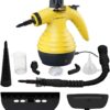 Comforday Multi-Purpose Handheld Pressurized Steam Cleaner with 9-Piece Accessories, Perfect for Stain Removal, Curtains, Car Seats, Floor, Window Cleaning (Yellow)