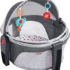 Fisher-Price Portable Bassinet And Play Space On-The-Go Baby Dome With Developmental Toys And Canopy, Arrows Away
