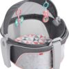 Fisher-Price Portable Bassinet And Play Space On-The-Go Baby Dome With Developmental Toys And Canopy, Rosy Windmill