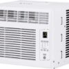 GE Electronic Window Air Conditioner 6000 BTU, Efficient Cooling for Smaller Areas Like Bedrooms and Guest Rooms, 6K BTU Window AC Unit with Easy Install Kit, White