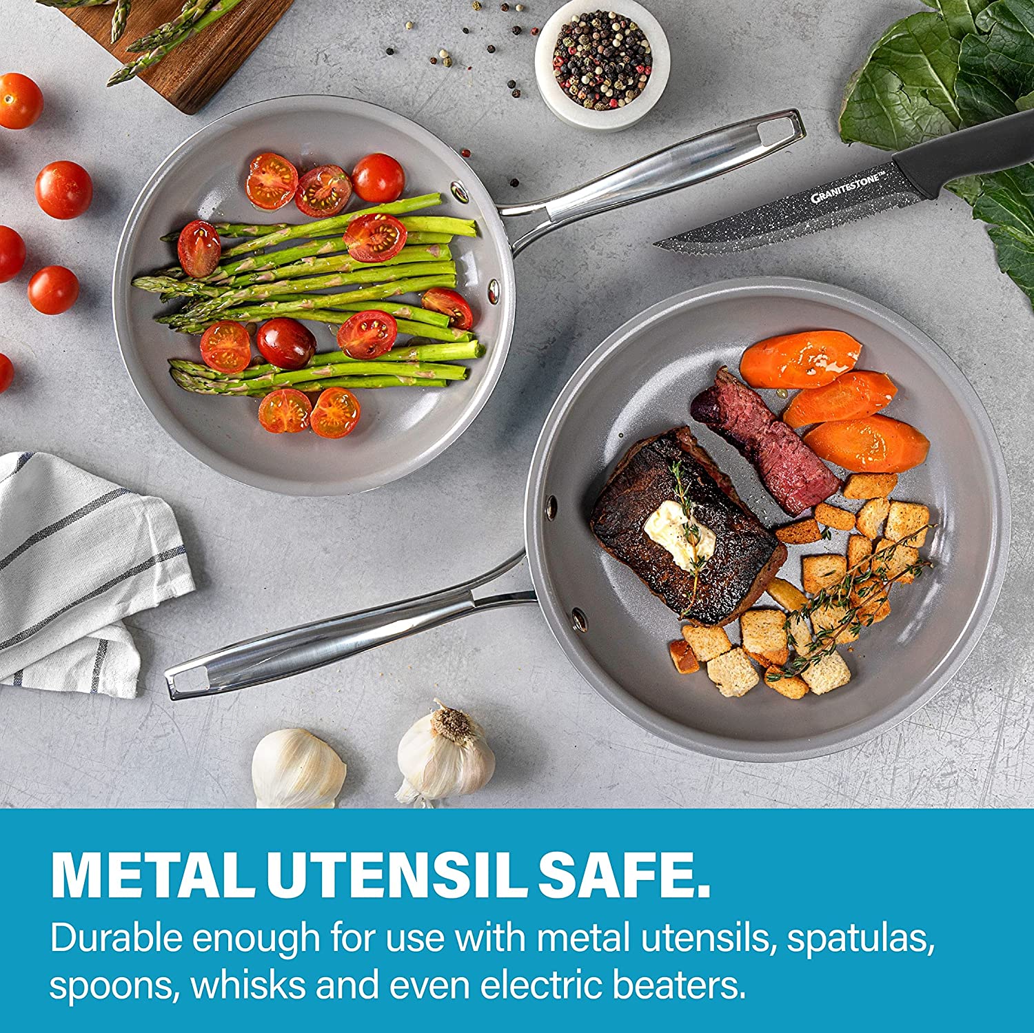 Nonstick Cookware Set Dishwasher Safe 100% Pfoa Free Aluminum