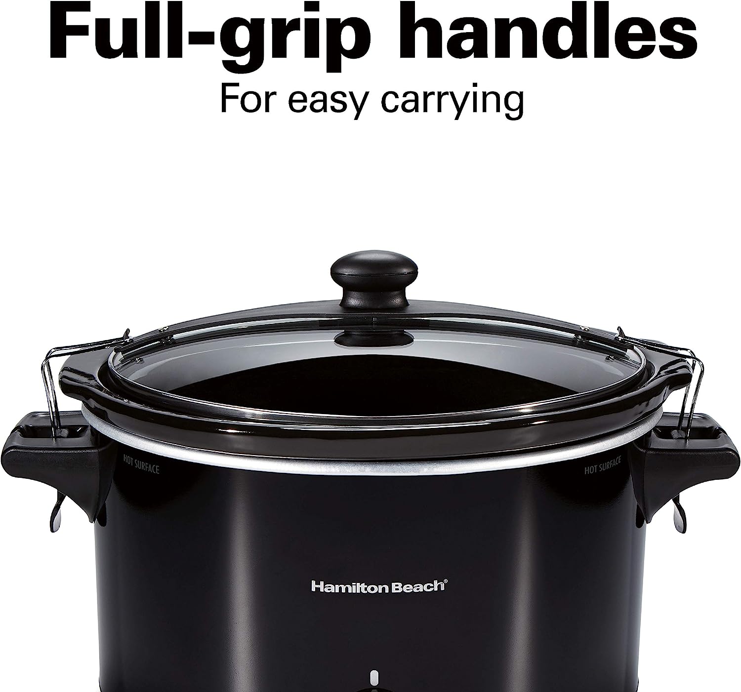 Hamilton Beach Slow Cooker, Extra Large 10 Quart, Stay or Go Portable With Lid  Lock, Dishwasher Safe Crock, Black (33195)