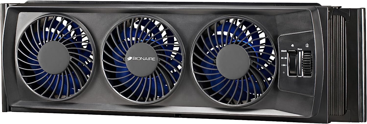 Holmes Bionaire BWF0522M Compact Window Fan with Manual Controls, 3