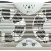 Holmes Dual 8" Blade Twin Window Fan with LED One Touch Thermostat Control