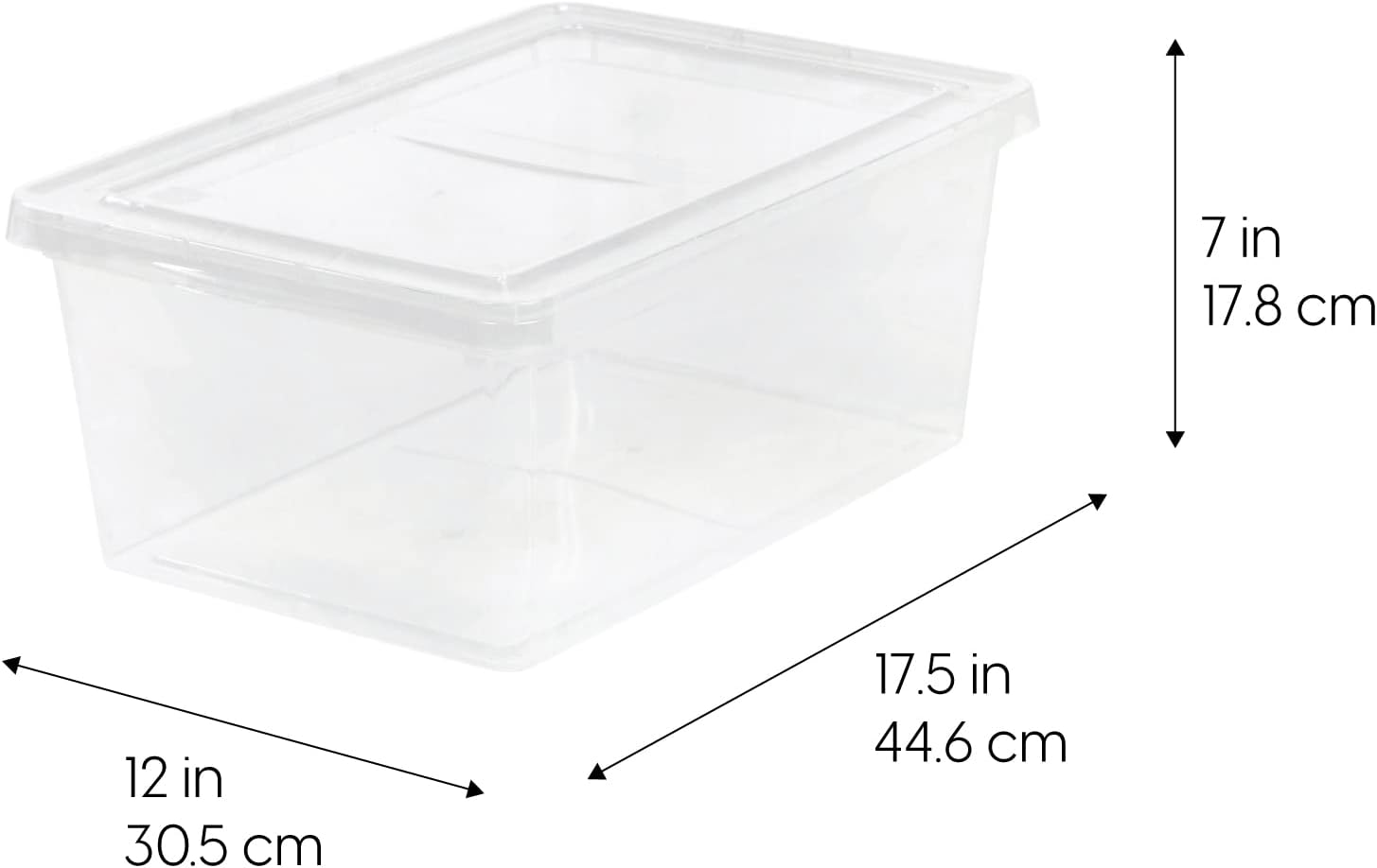  IRIS USA 5.9 Qt. Plastic Storage Container Bin with Latching  Lid, Stackable Nestable Shoe Box Tote Shoebox Closet Organization School  Art Supplies - Clear, 20 Pack : Everything Else