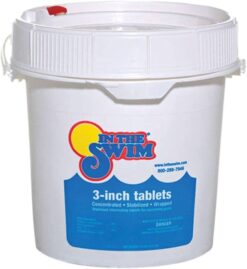 In The Swim 3 Inch Stabilized Chlorine Tablets for Sanitizing Swimming Pools - Individually Wrapped, Slow Dissolving - 90% Available Chlorine - Tri-Chlor - 10 Pounds