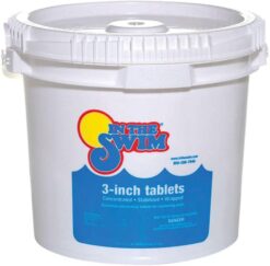 In The Swim 3 Inch Stabilized Chlorine Tablets for Sanitizing Swimming Pools - Individually Wrapped, Slow Dissolving - 90% Available Chlorine - Tri-Chlor - 25 Pounds