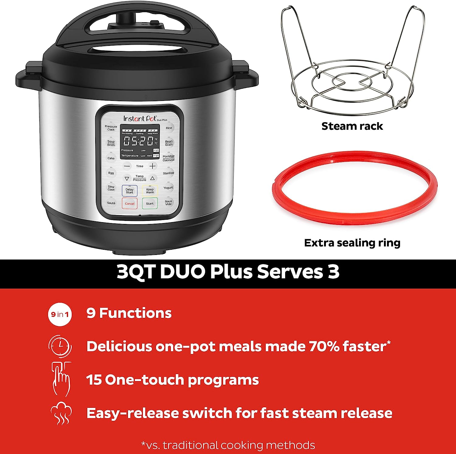 Instant Pot Pro 10-in-1 Pressure Cooker Slow Cooker Sterilizer 